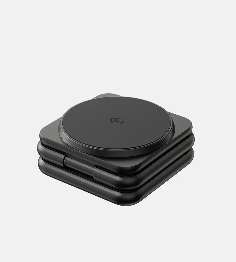 TALOFO Qi2 Certified 3-in-1 MagSafe Foldable Charging Stand - Black
