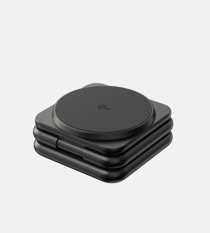 TALOFO Qi2 Certified 3-in-1 MagSafe Foldable Charging Stand - Black