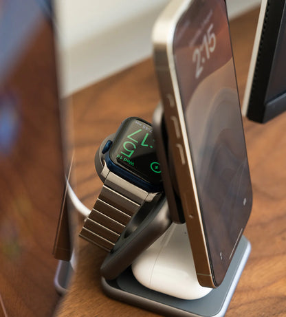 TALOFO Qi2 Certified 3-in-1 MagSafe Foldable Charging Stand - Gray