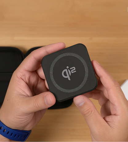 TALOFO Qi2 Certified 3-in-1 MagSafe Foldable Charging Stand - Black