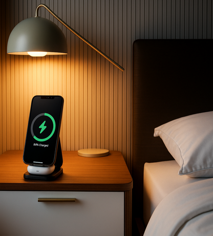 TALOFO Qi2 Certified 3-in-1 MagSafe Foldable Charging Stand - Gray